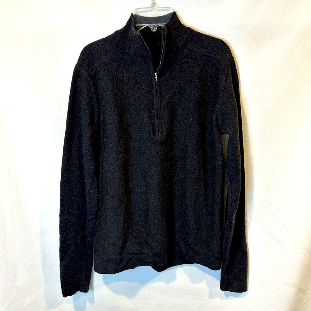 Men’s‎ LULULEMON Half Zip Merino Wool Sweater, Charcoal Grey | Sz Sm/M FLAW
